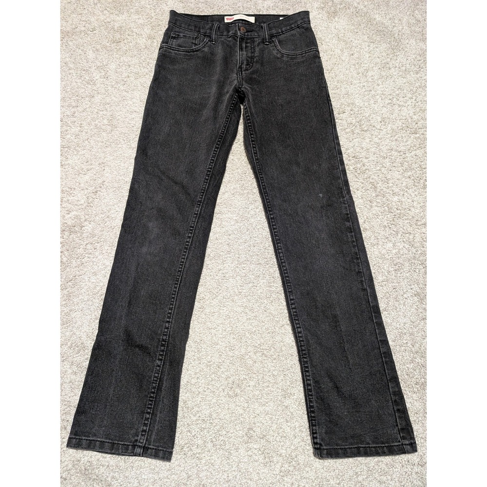 Levi's 511 Slim Jeans Women 16 Reg Black Washed Denim Stretch Pants 28x28 Casual